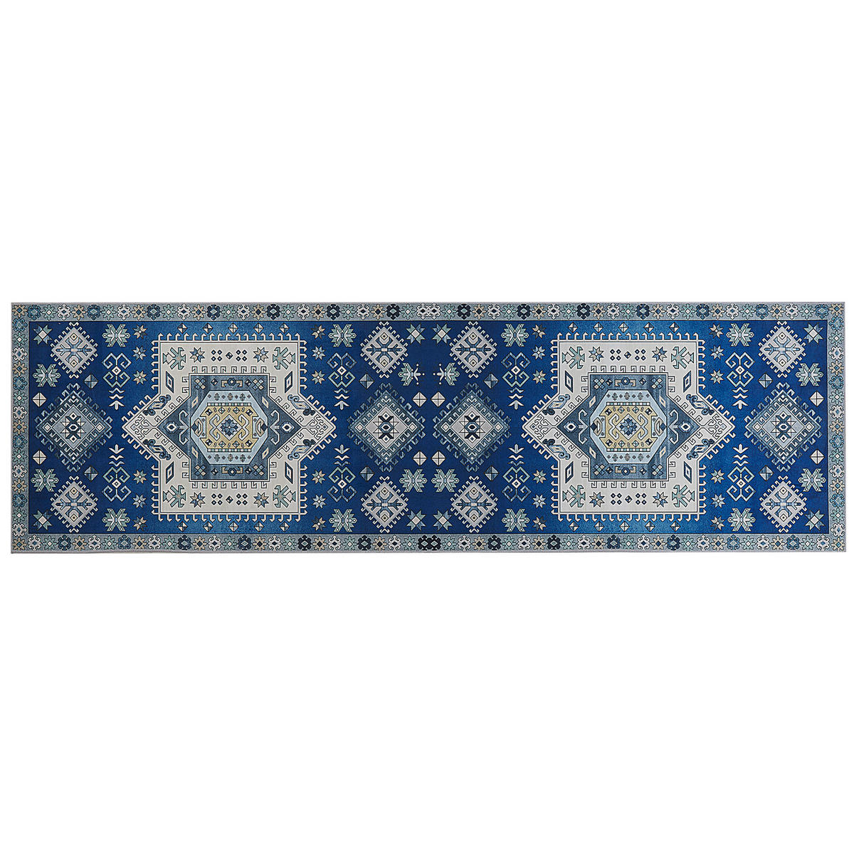 KURZFLOR-TEPPICH Parvakadli 200/60 cm - Blau, Kunststoff (60/200cm) - Beliani