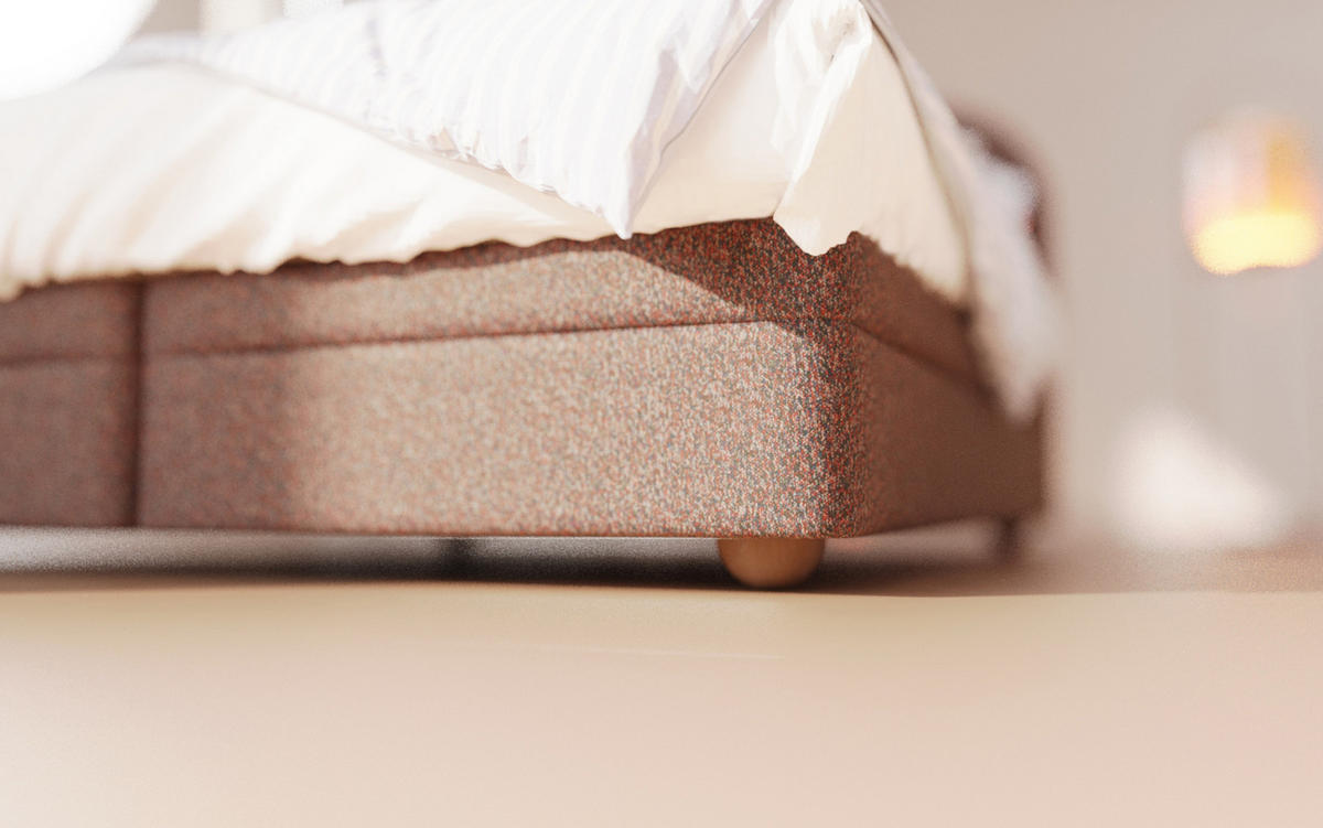 KONTINENTALBETT - Boxspringbett Nest 160x200 - Kupferfarben - Aragon 59 + Aragon 62 + Aragon 3 + Aragon 1 - Kieferfarben/Kupferfarben, Holzwerkstoff/Textil (160/200cm) - Möblo