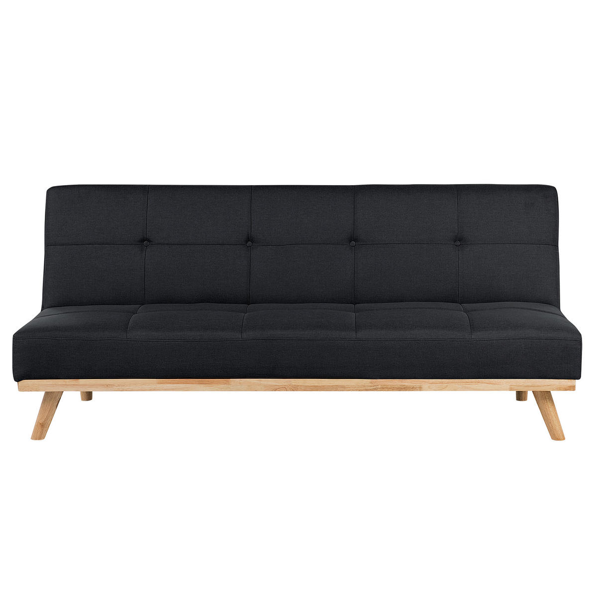 3-SITZER-SCHLAFSOFA Polyester Schwarz Froya - Schwarz, Textil (183/80/80cm) - Beliani