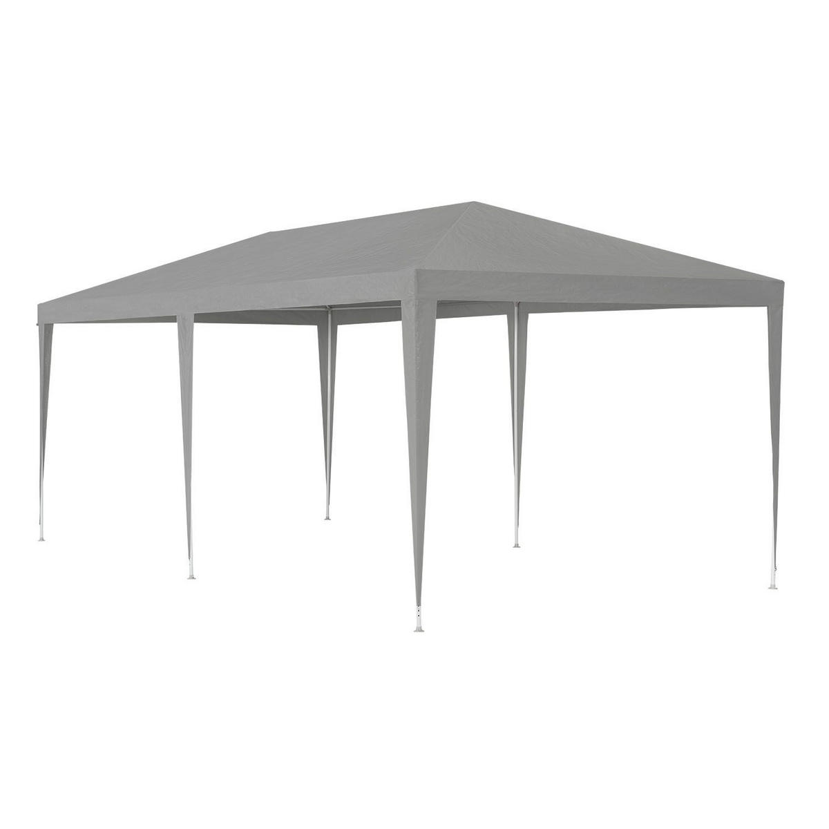 PARTYZELT Gartenzelt dunkelgrau 3x6 m - Grau, Metall (300/250/600cm) - Juskys