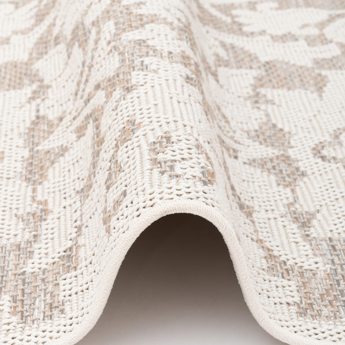 IN & OUTDOOR TEPPICH FLACHGEWEBE OTTAWA BAROCK - Beige, Textil (140/200cm) - Pergamon