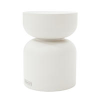 BEISTELLTISCH CHRONOS Klein aus Zement 35 x 35 x 46 cm - Creme, Naturmaterialien (35/35/47cm) - Elementi