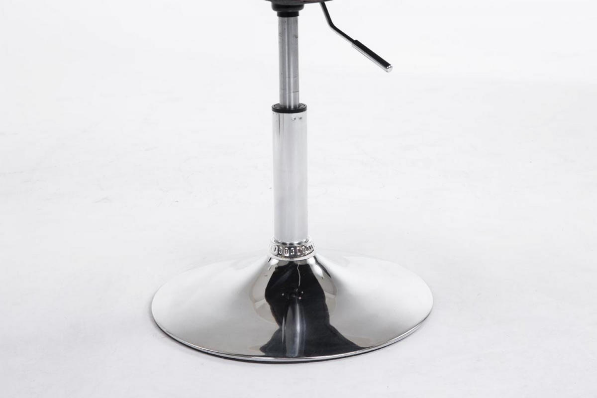 DREHSTUHL Stoff dunkelgrau - Chromfarben/Dunkelgrau, Textil/Metall (43/90/59cm) - CLP