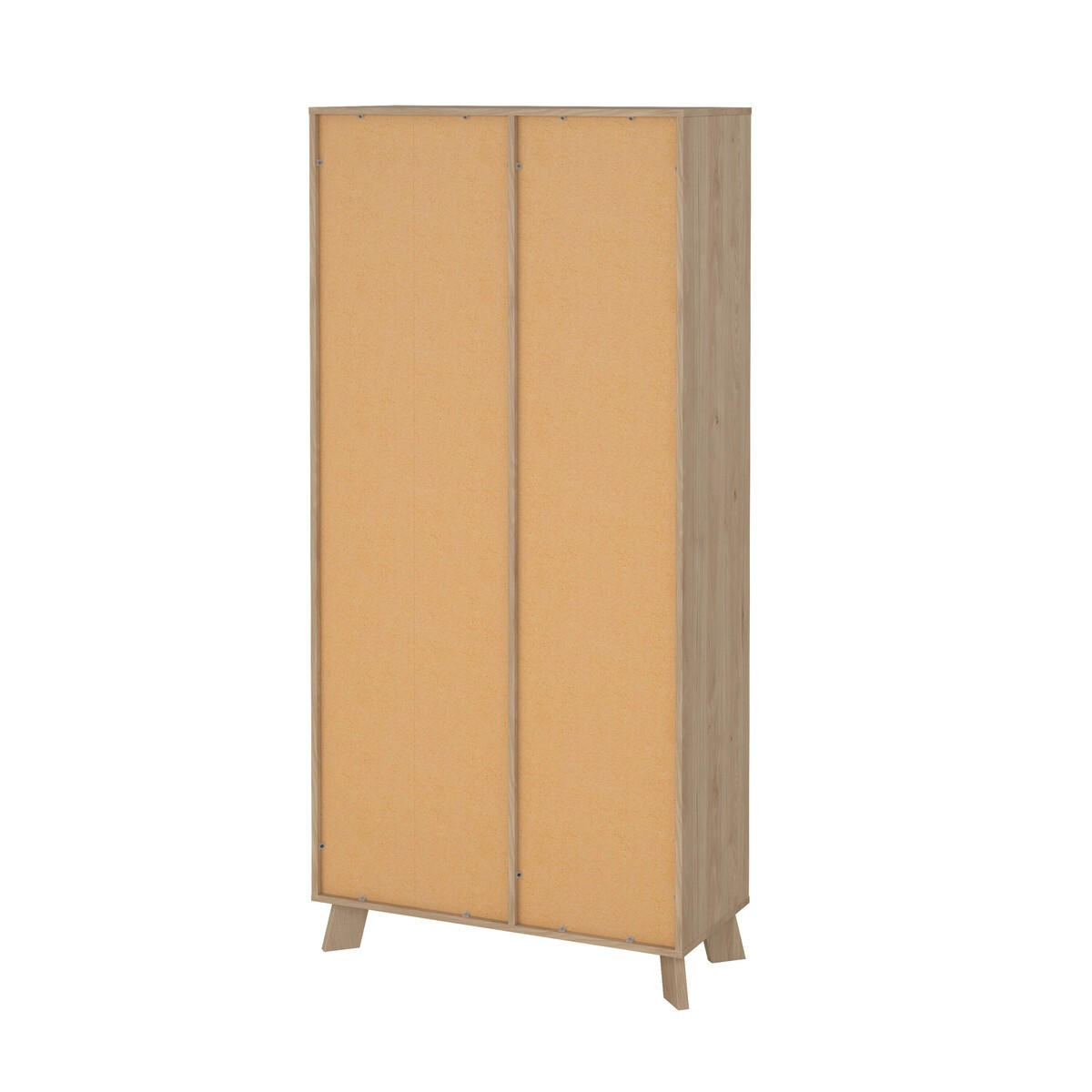 VITRINENSCHRANK, Ikast, Eiche, Holzwerkstoff, 89 x 40 x 189 cm - Weiß, Holzwerkstoff (39.8/188.2/88.7cm) - Calicosy