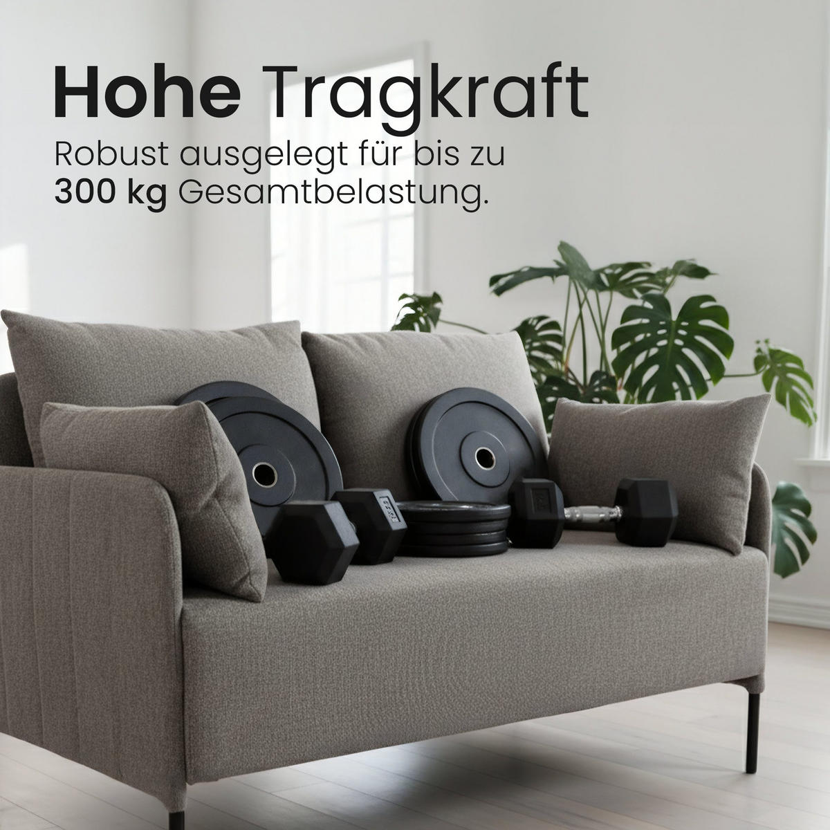 SOFA 131/79 cm Stoff Taupe - Taupe/Schwarz, Textil/Metall (131/79/79cm) - CLP