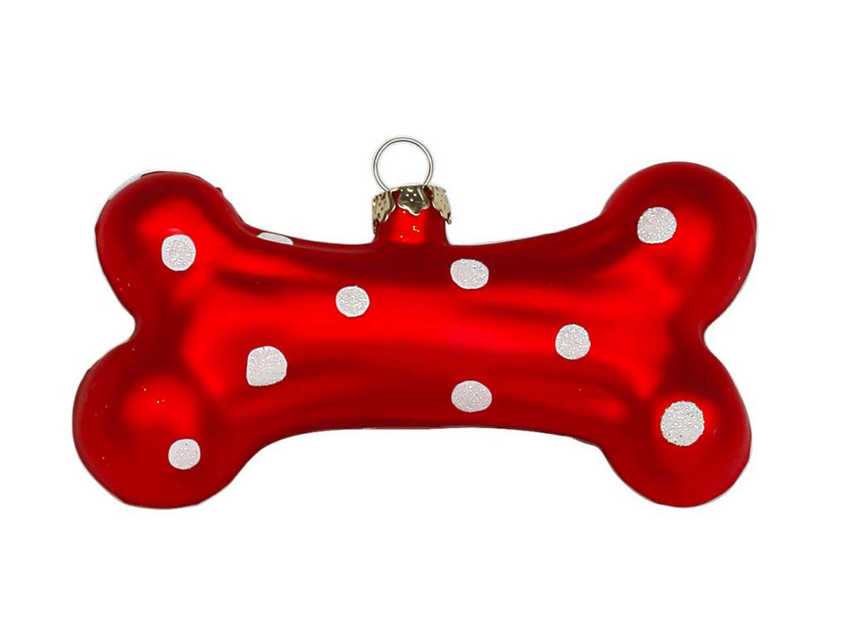 WEIHNACHTSBAUM künstlicher 60 cm mit LED-Beleuchtung, HUNDEFREUDE, mit 14 Weihnachtsbaumschmuck, Pflanztopf mit Jutesack - Rot/Silberfarben, Kunststoff/Stein (40/60cm) - LAALU