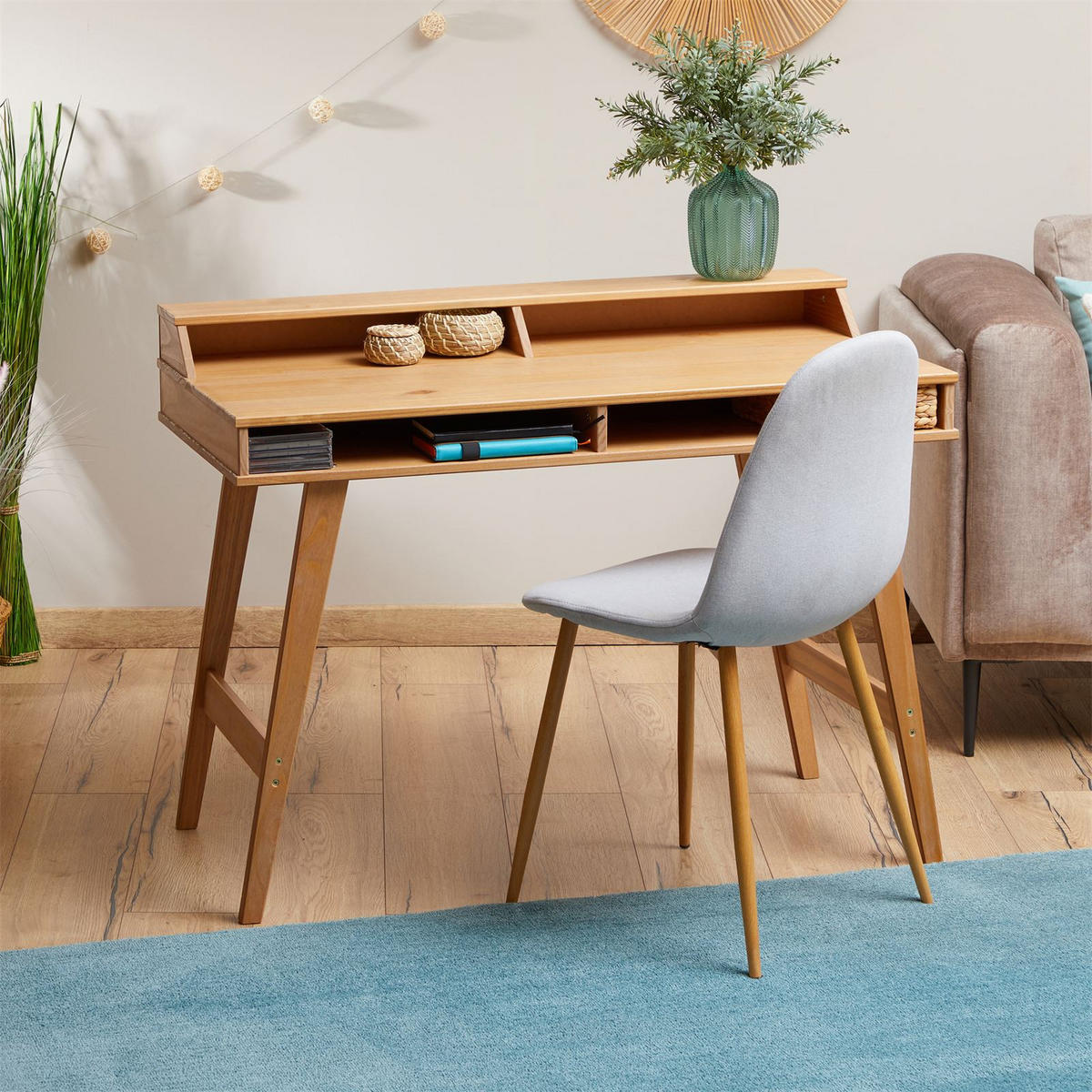 SCHREIBTISCH LUNA - Braun, Holz (54/110/83cm) - IDIMEX