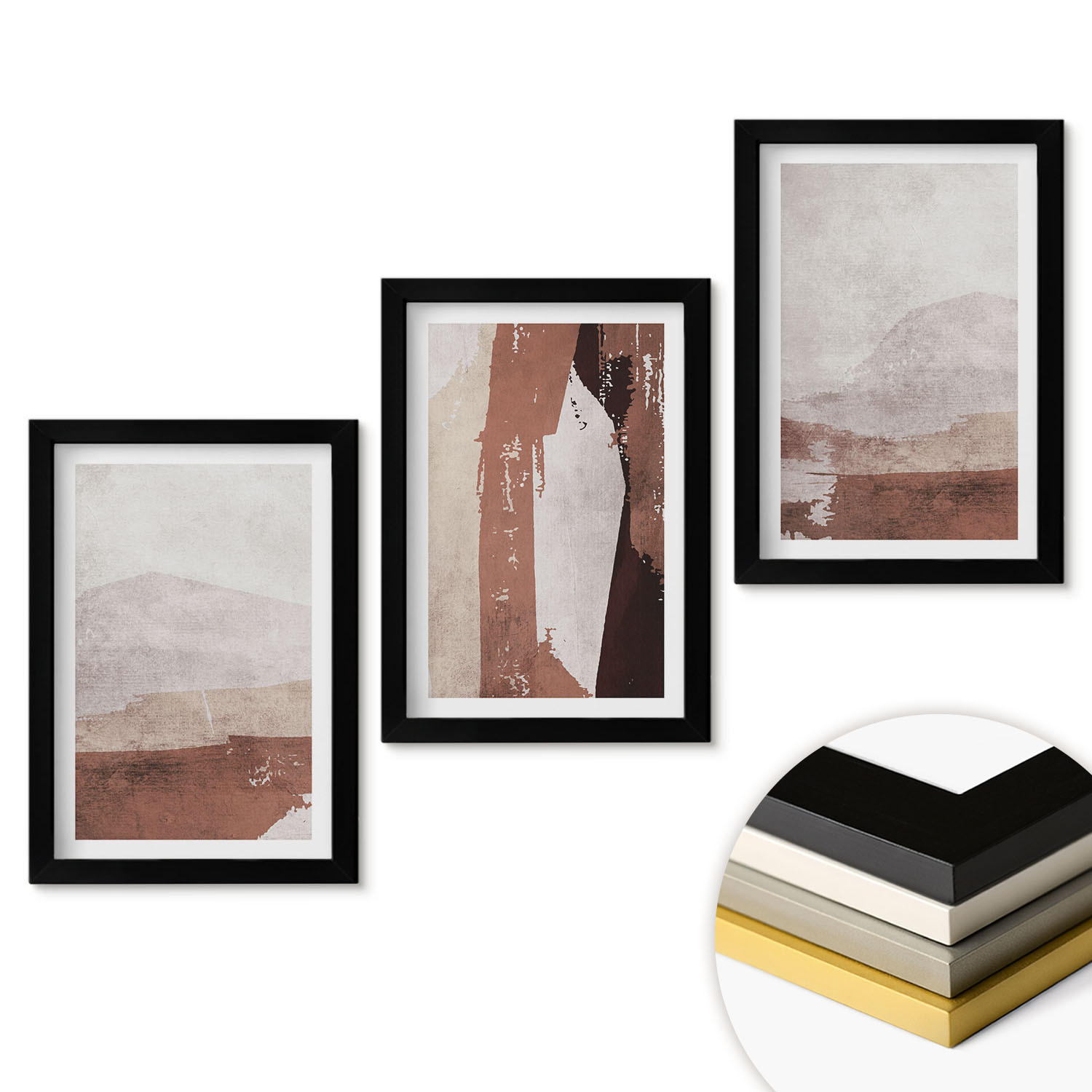 ArtPrintCave Wandbilder Schwarz 20x30 cm