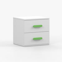 NACHTTISCH JONAS I 22, 55/51/44, 2 Schubladen, weiß - Weiß, Holzwerkstoff (55/44/51cm) - imoebel24