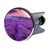 WASCHBECKENSTÖPSEL Lavendel - Lila/Violett, Kunststoff/Metall (4/7/7cm) - Sanilo