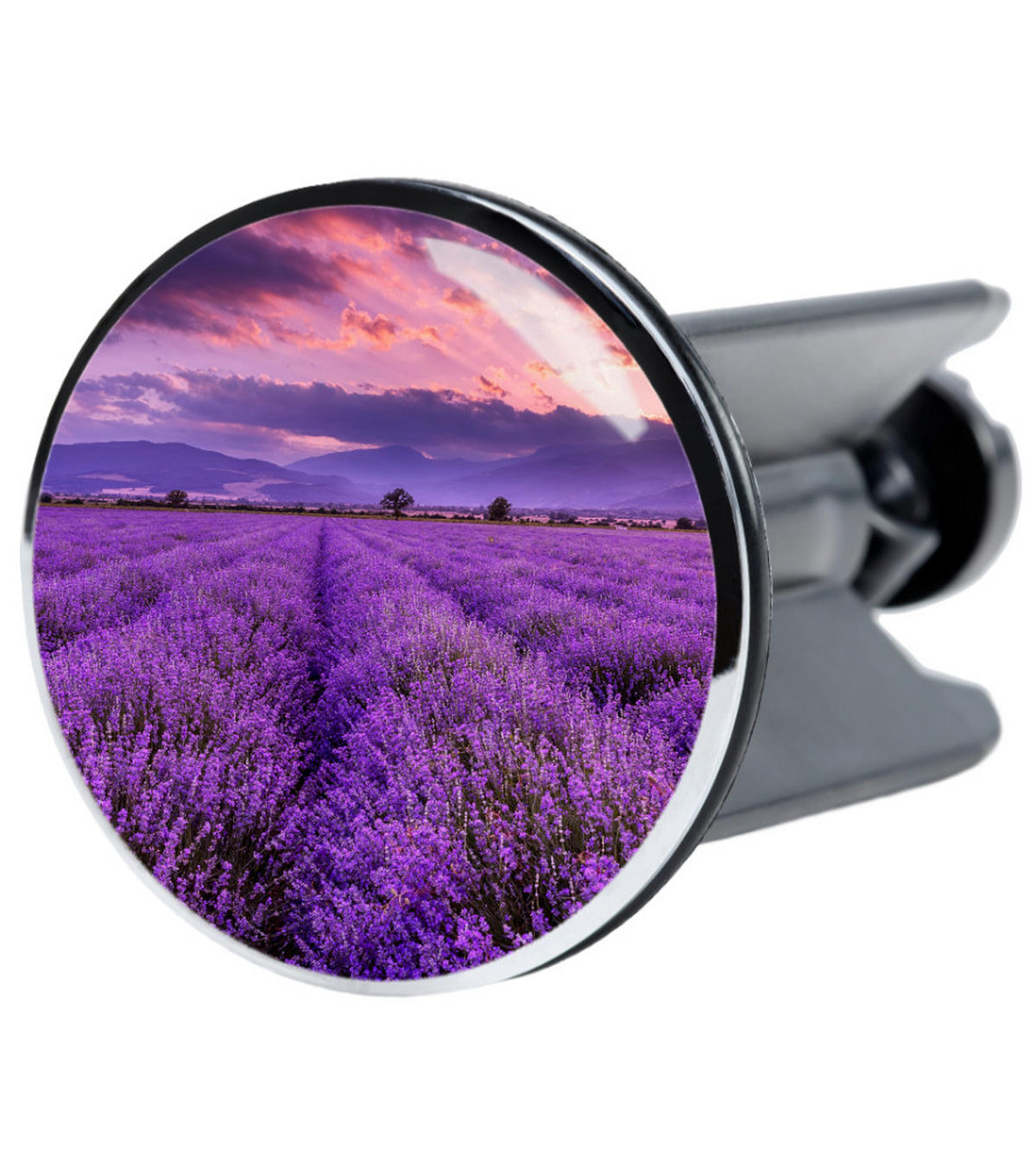 WASCHBECKENSTÖPSEL Lavendel - Lila/Violett, Kunststoff/Metall (4/7/7cm) - Sanilo