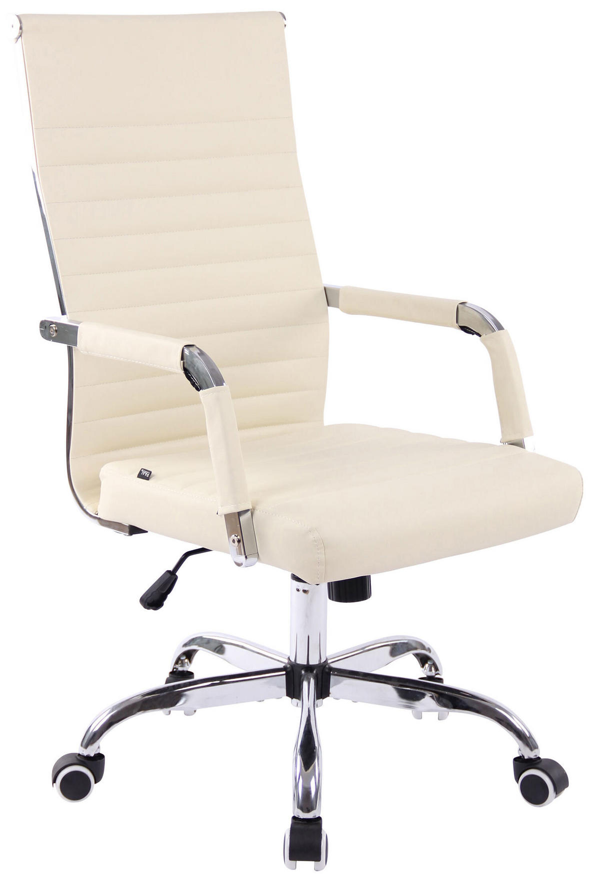 BÜROSTUHL Amadeus, Kunstleder Creme - Creme, Textil/Metall (51/106/63cm) - TPFLiving