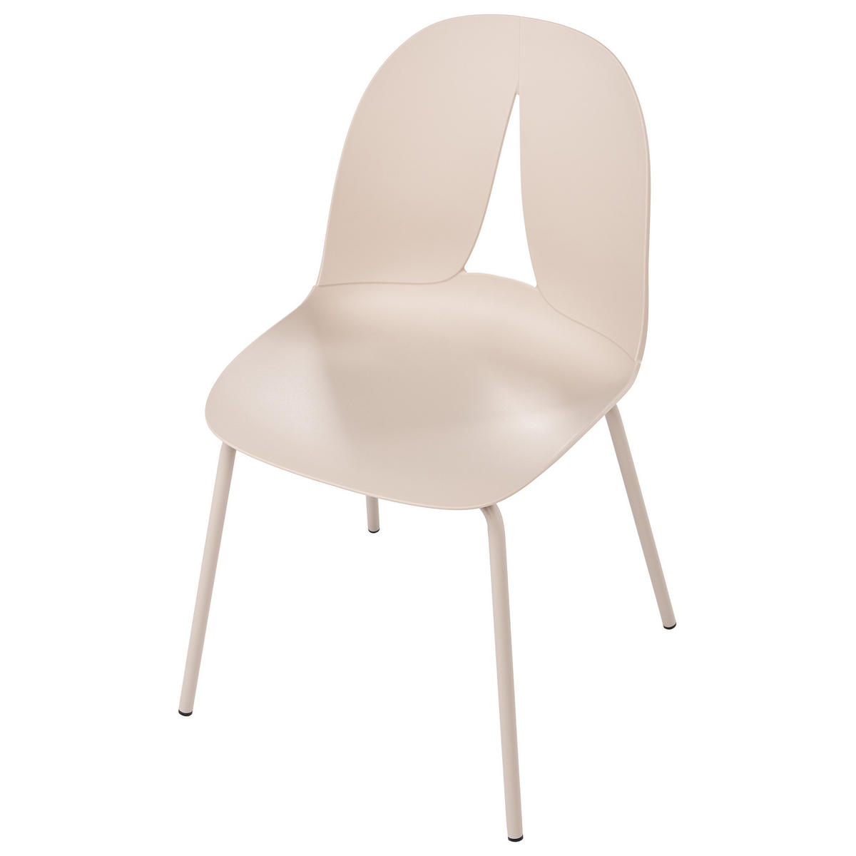 GARTENSTUHL 2er Set ohne Armlehnen Beige Bolgheri - Beige, Kunststoff (49/83/49cm) - Beliani