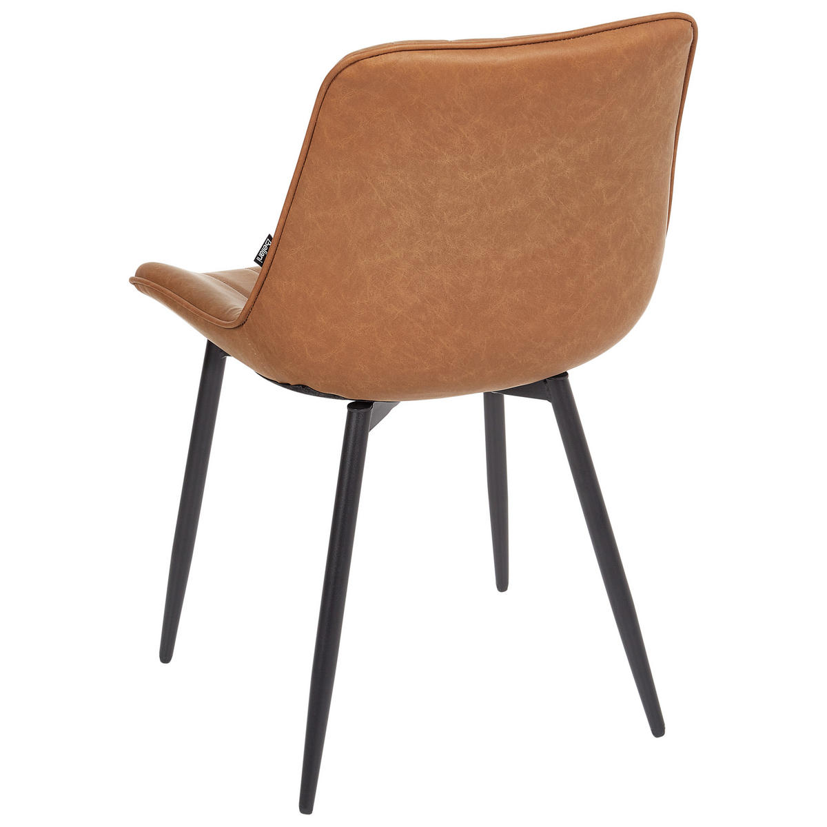 JÍDELNÍ ŽIDLE sada 2 ks Umělá kůže Hnědá Dubrovnik - černá/hnědá, plast (53/81/58cm) - Beliani