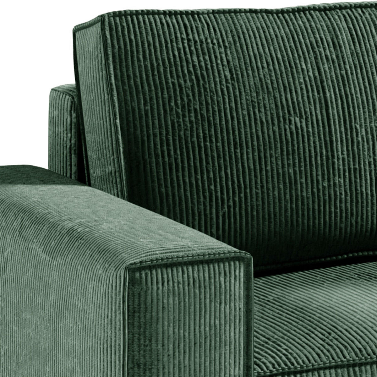 ECKSOFA Isaac 4 Sitzplätze Tannengrün - Grün, Holzwerkstoff (294/185cm) - Petits-meubles