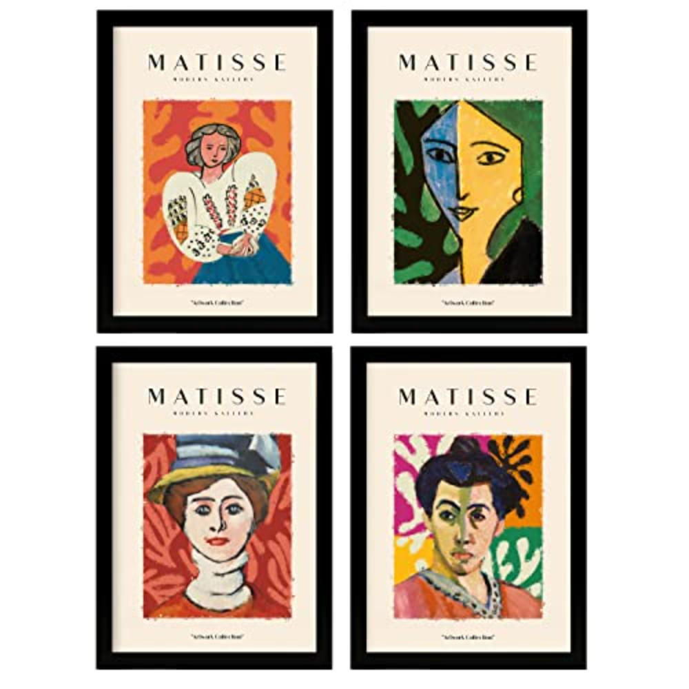 POSTER Set mit 4 Illustrationen von Matisse A4 Rahmenlos - Klar, Papier (29.7/3cm) - Nacnic