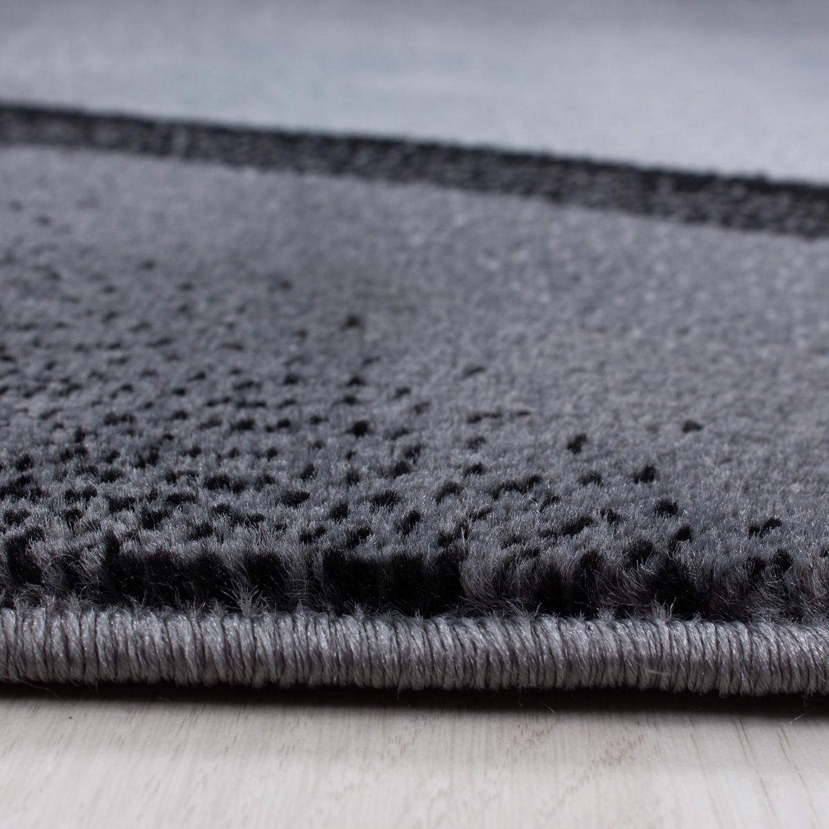 TEPPICH Kurzflor Ombre-Verlauf Polypropylen Wohnzimmer Schwarz Rechteckig 160x230 - Schwarz, Textil (160/230cm) - KADIMA DESIGN