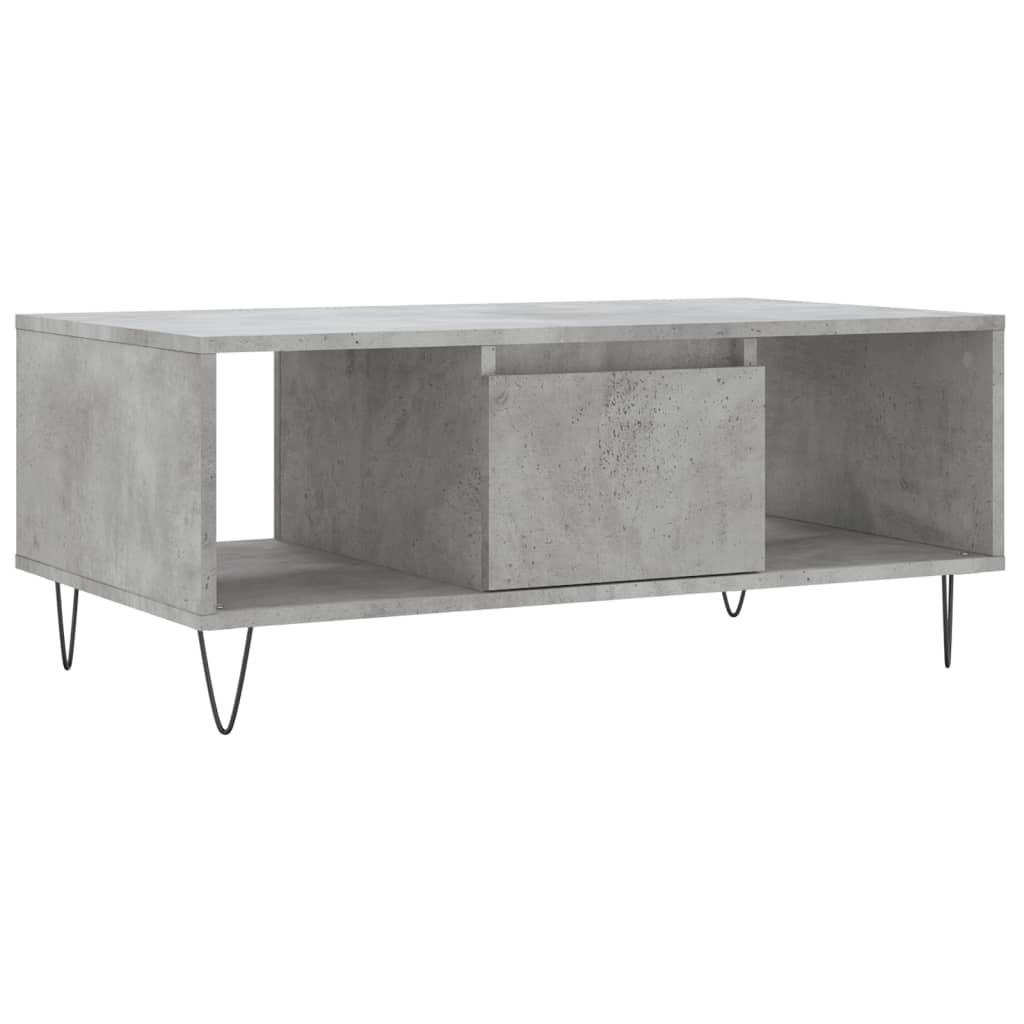 COUCHTISCH Betongrau 90x50x36,5 cm Holzwerkstoff - Grau, Holzwerkstoff (50/90/36.5cm) - furnicato