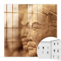 SCHLÜSSELBOX Weiß 30x30 cm – Türöffnung nach rechts - Historische Skulptur - Beige, Metall (30/30/5cm) - TULUP
