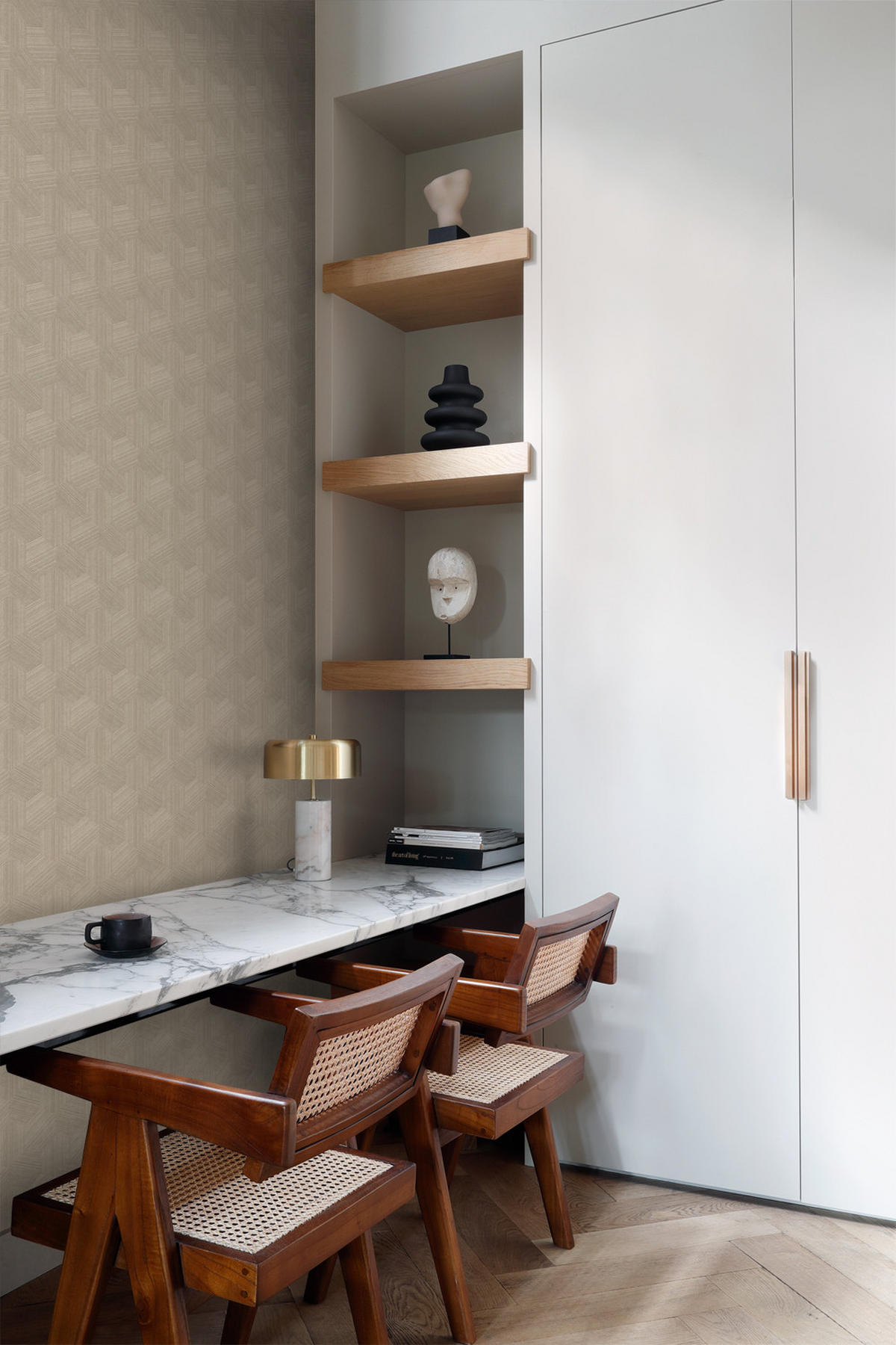 TAPETE 3D-Muster 50 x 900 cm - Beige, Papier (50/900cm) - Origin Wallcoverings