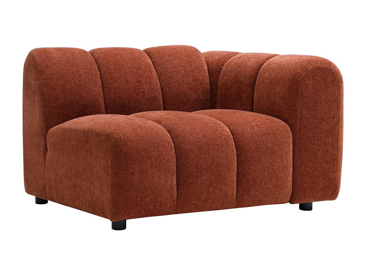 SESSEL mit gerader Rückenlehne - 1 Person - stoff - terracotta Jutini - Terracotta, Kunststoff/Textil (116/72/98cm) - Vente-Unique