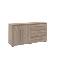 SIDEBOARD Kommode 127/92/50 cm Eiche Sonoma - Eichefarben/Silberfarben, Holzwerkstoff/Kunststoff (169/92/50cm) - arthur berndt