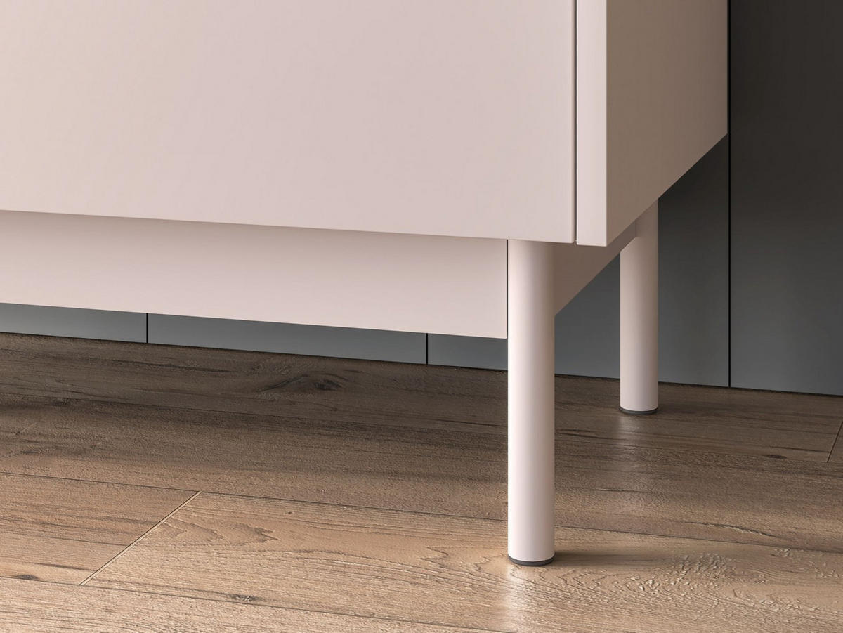 TV-LOWBOARD Dunea Kaschmirgrau/Eichenholzoptik 154/40/55 cm - Taupe/Beige, Holzwerkstoff/Metall (154/55/40cm) - Selsey