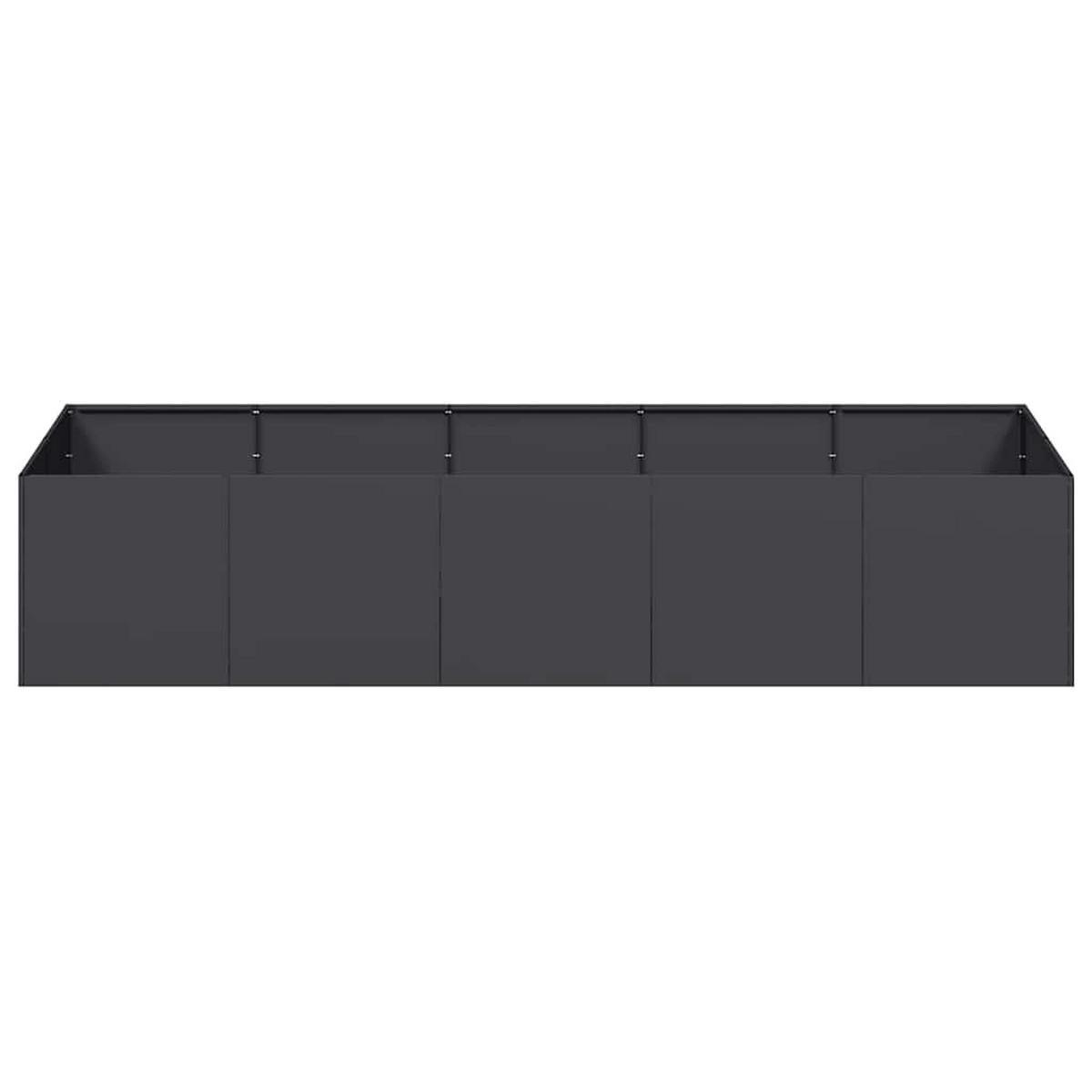 PFLANZGEFÄSSE Schwarz 200/80/40 Cm Stahl - Schwarz, Metall (80/40/200cm) - vidaXL