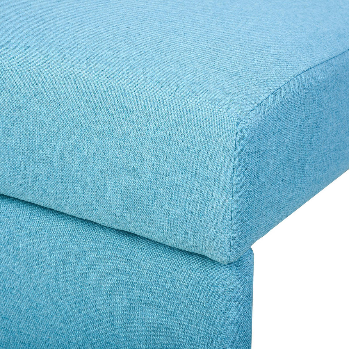 SCHLAFSOFA 2-Sitzer Sofa mit Bettfunktion Polstersofa mit Stauraum, Rückenkissen - Hellblau, Kunststoff (101/81/152cm) - HOMCOM