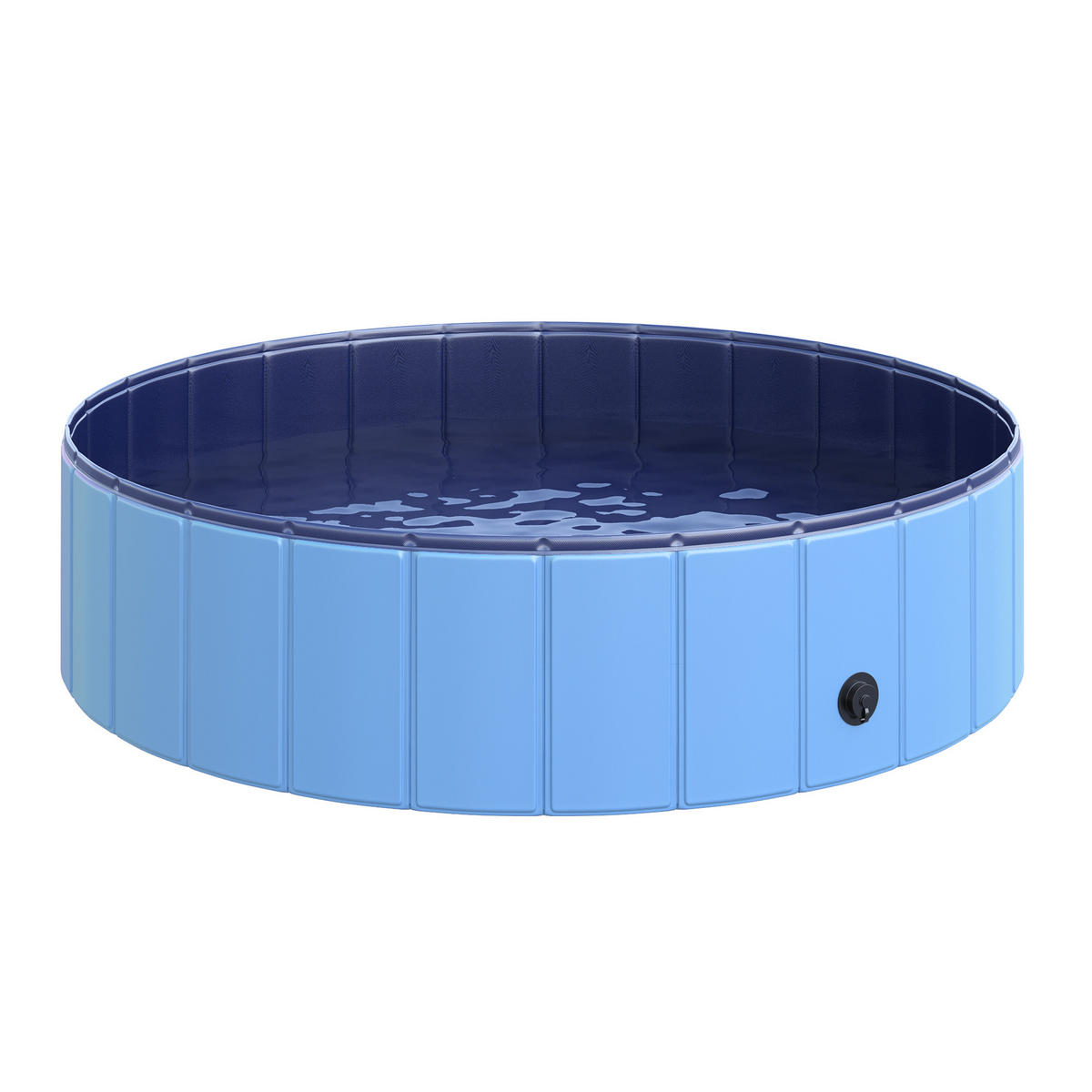 POOL DE-18958 klappbar, rutschfester Boden, Ø120 cm Blau - Blau, Kunststoff (120/30/120cm) - ComfortXL