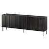SIDEBOARD Isla 200 4D - Schwarz, Holzwerkstoff/Metall (201/75/40cm) - MIRJAN24