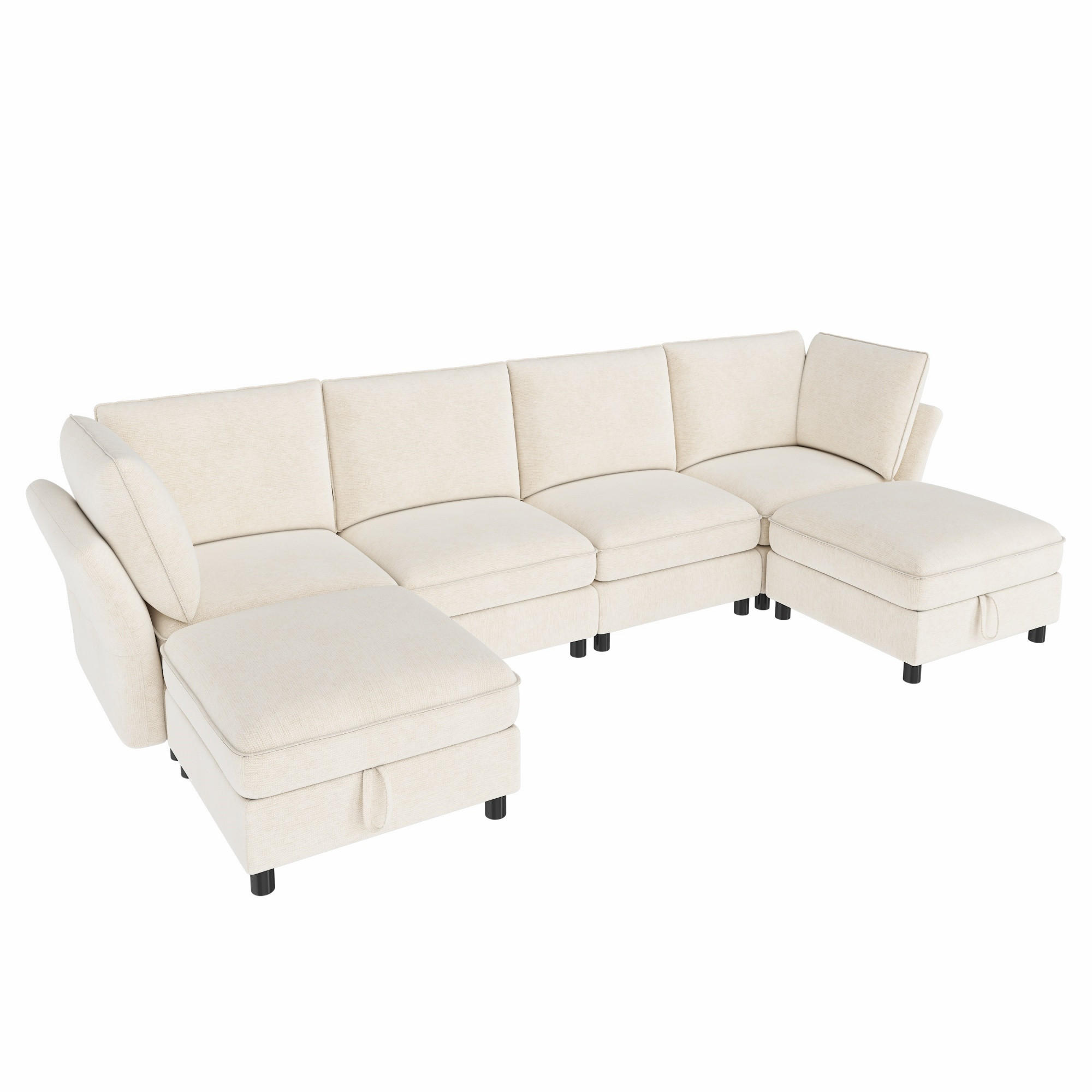 Meubliv Sofa Beige 137x84x289 cm