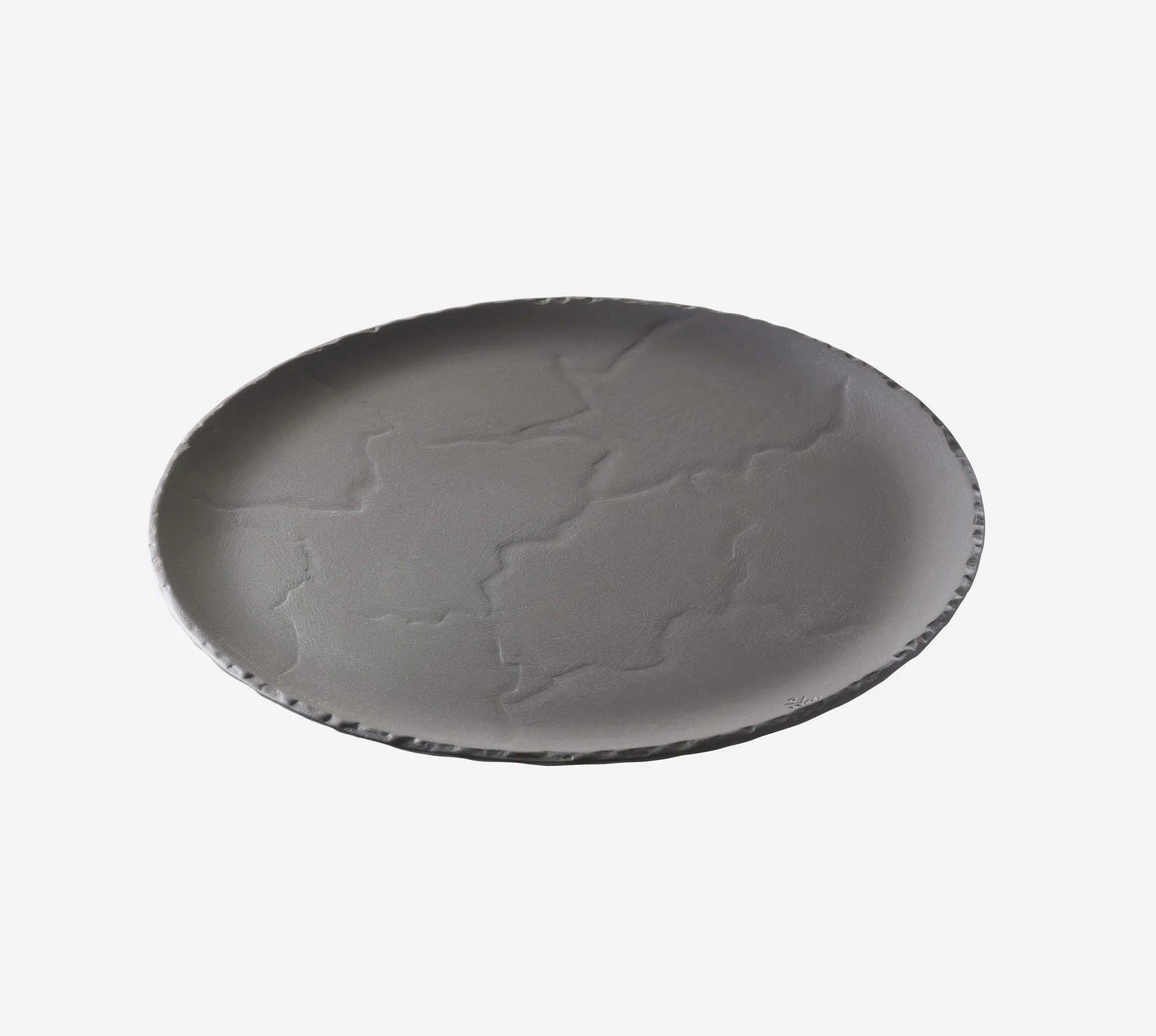 STEAKTELLER RUND 28,5 cm Matt schiefer - Schieferfarben, Keramik (28.5cm) - Revol Porcelaine France