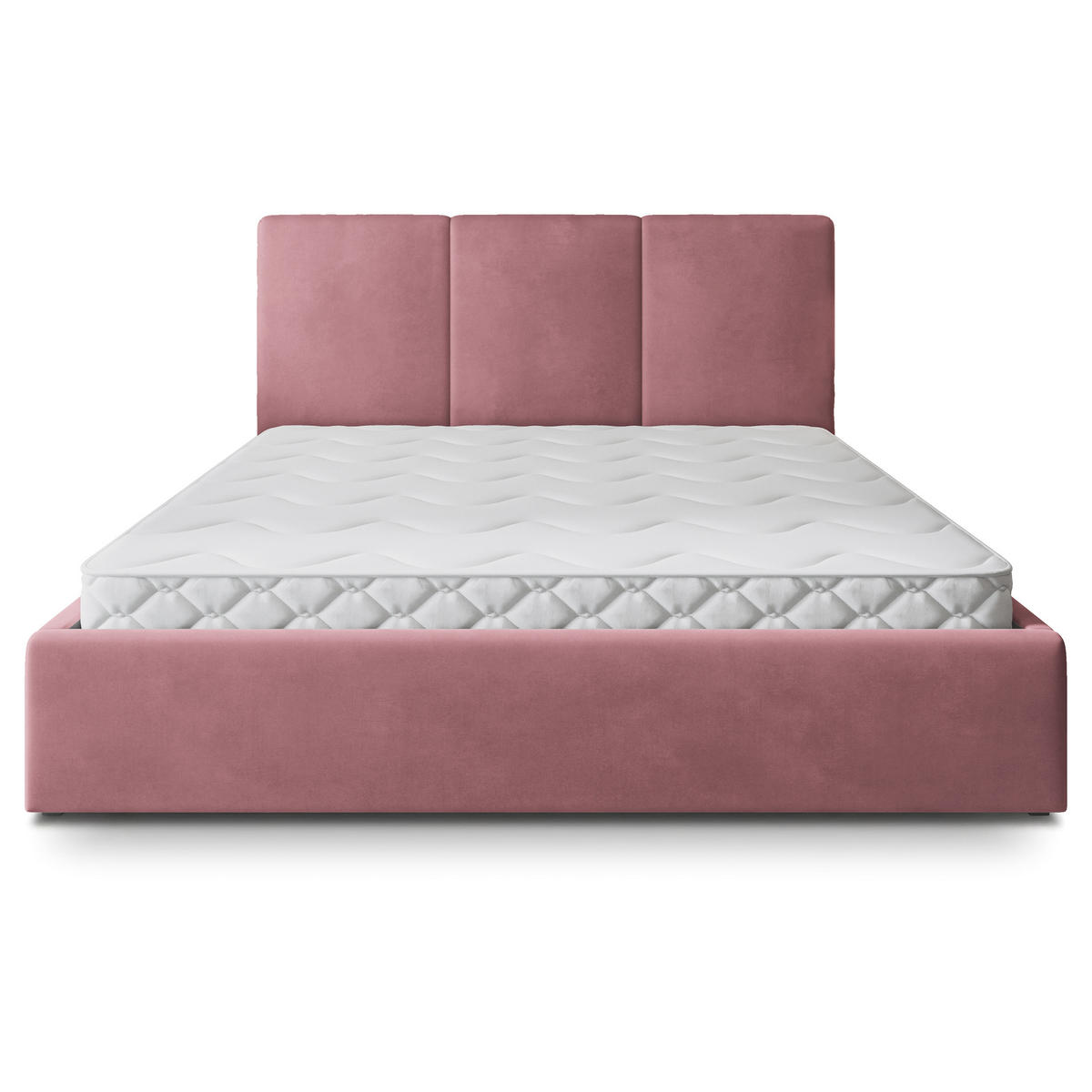 POLSTERBETT AZURI 160x200 cm mit Bettkästen - Rosa - Rosa, Holz (160/200cm) - MASSENO