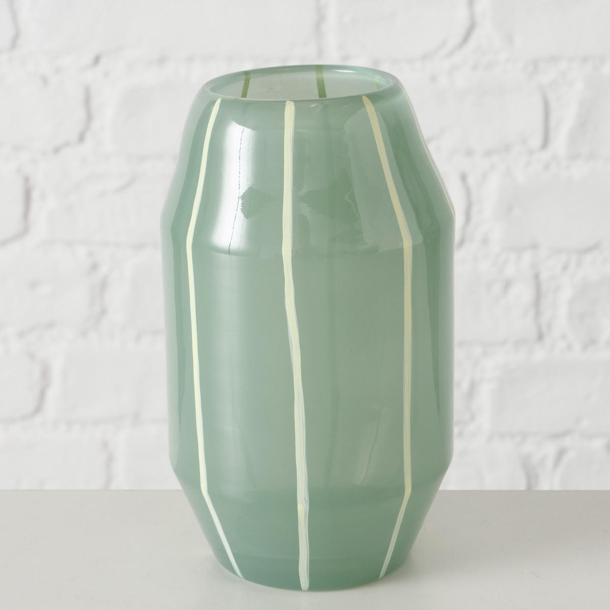 GLASVASE Erissa H. 16 cm - Grün, Glas (9.3/15.7cm) - Boltze Home