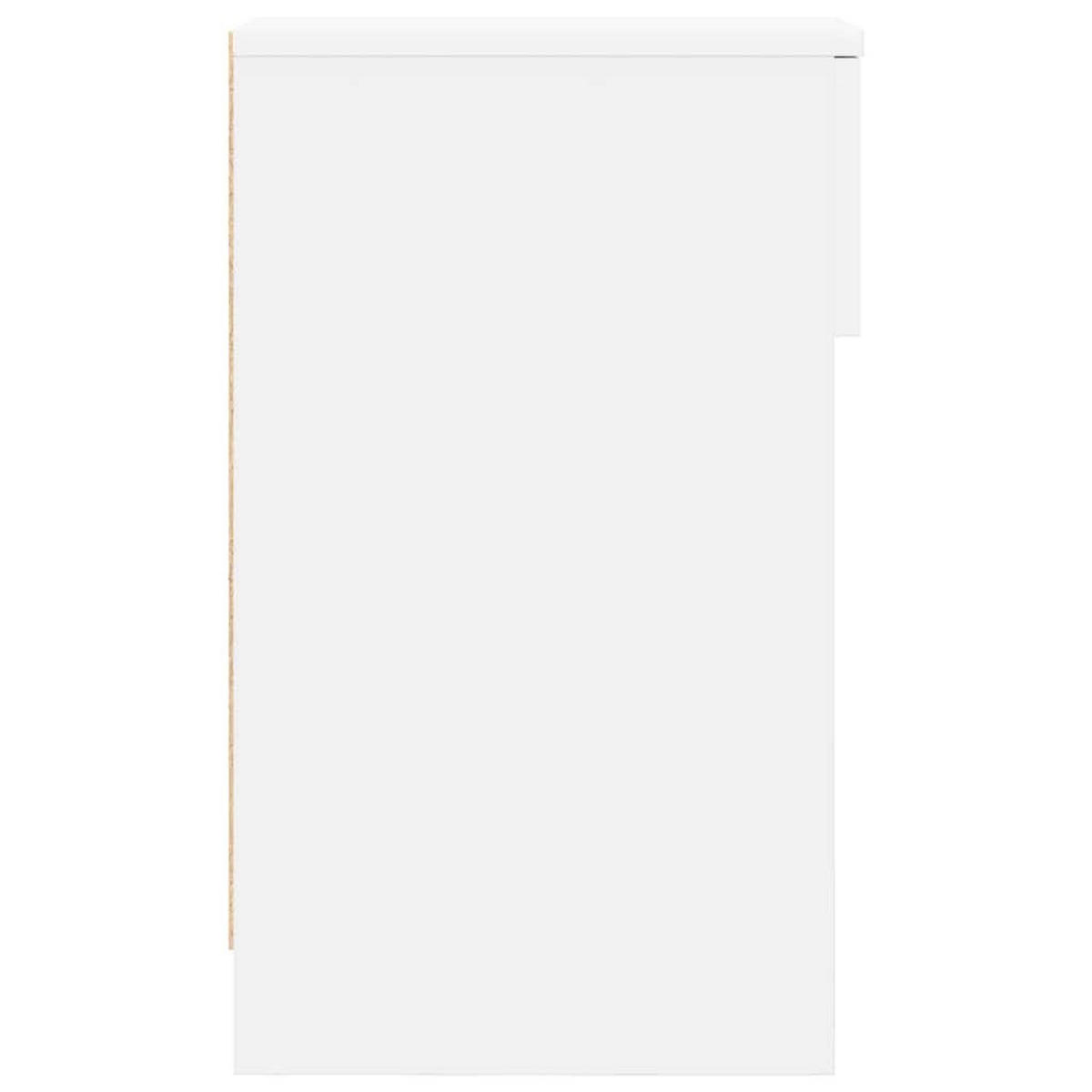 NACHTTISCH mit 1 Schublade 20/36/60 cm aus Holzwerkstoff in Weiß - Weiß, Holz (20/60/36cm) - vidaXL