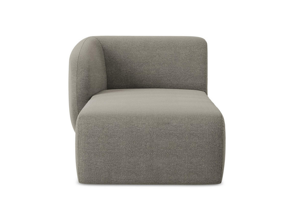 SOFAELEMENT Links Bouclé Stoff Grau - Schwarz/Grau, Holzwerkstoff/Kunststoff (91/75/166cm) - Makamii