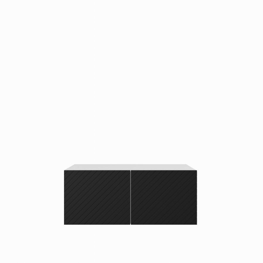 Margaret Hadas24 Tv-Schrank Weiß, Schwarz 100x40x40 cm