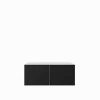 TV-SCHRANK Kaja 100 cm, zweitürig, weiß, schwarz - Schwarz/Weiß, Kunststoff (100/40/40cm) - Margaret Hadas24