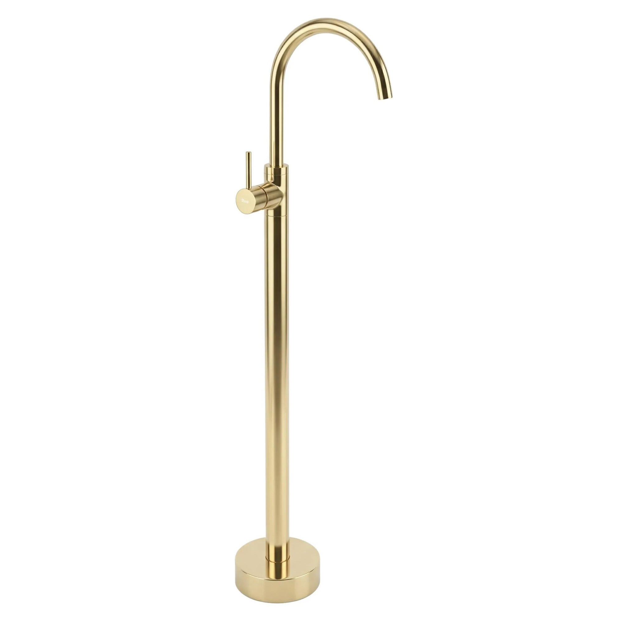 WASCHBECKENARMATUR Freistehend Rea Lungo Gold - Goldfarben, Metall (20/107.5/16cm) - REA
