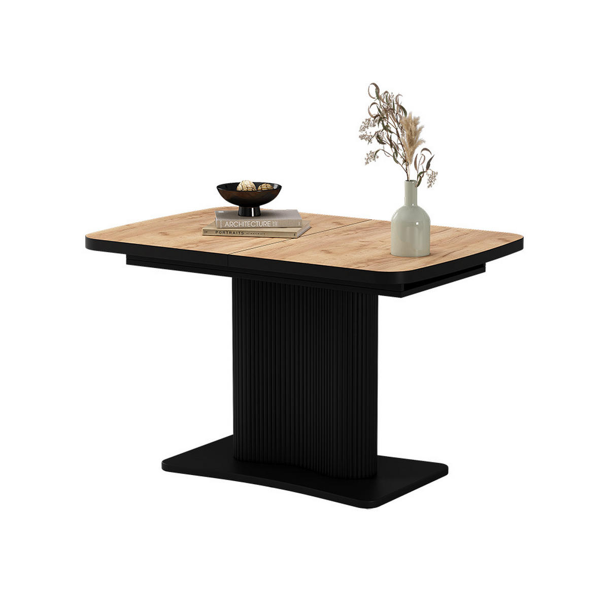 JÍDELNÍ STŮL Fenaro Dub Goldkraft/černá - barva dubu, kompozitní dřevo (80/120/77.4cm) - Vicco