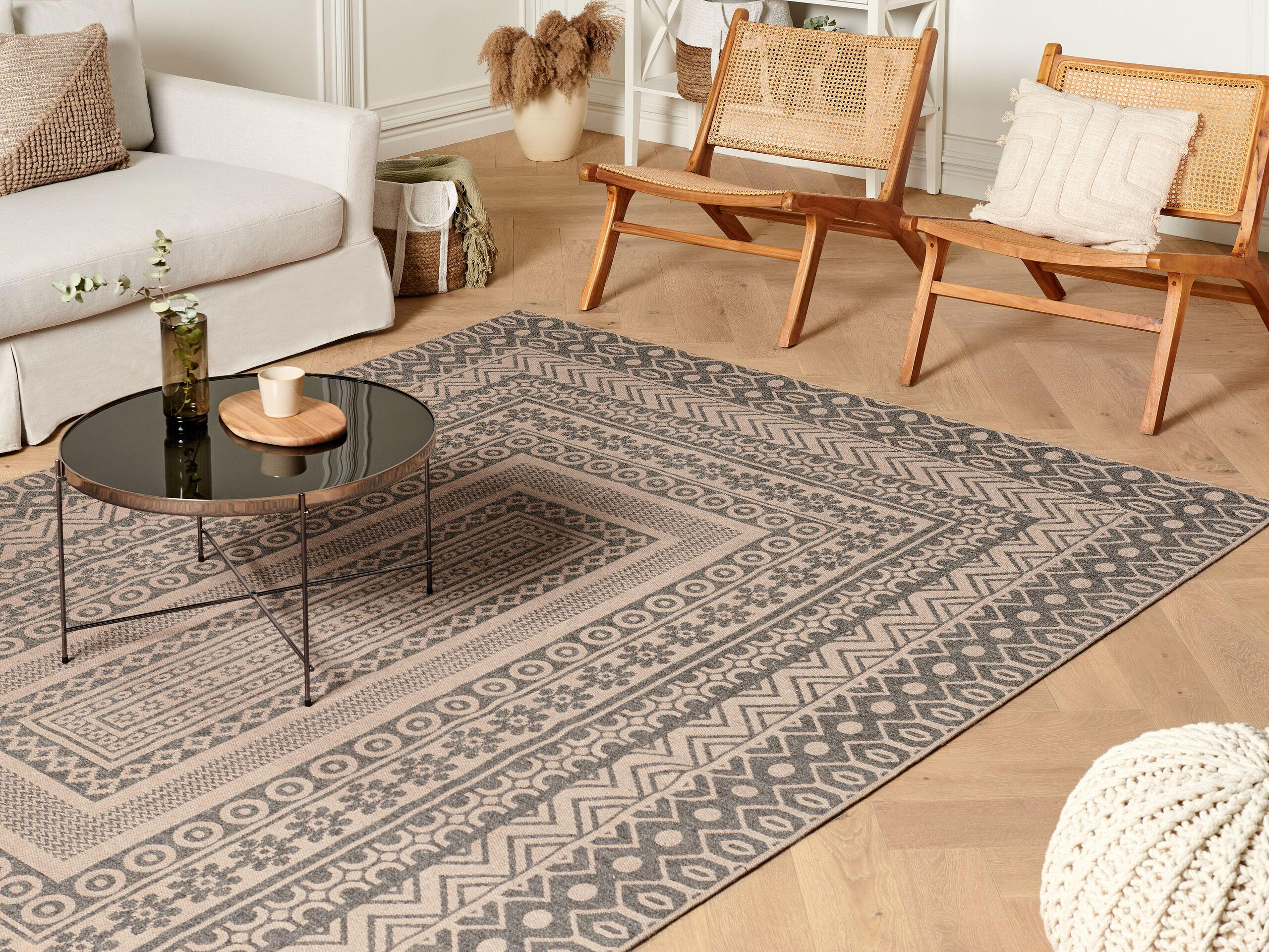KURZFLOR-TEPPICH Baglar 300/200 cm - Beige, Naturmaterialen (200/300cm) - Beliani