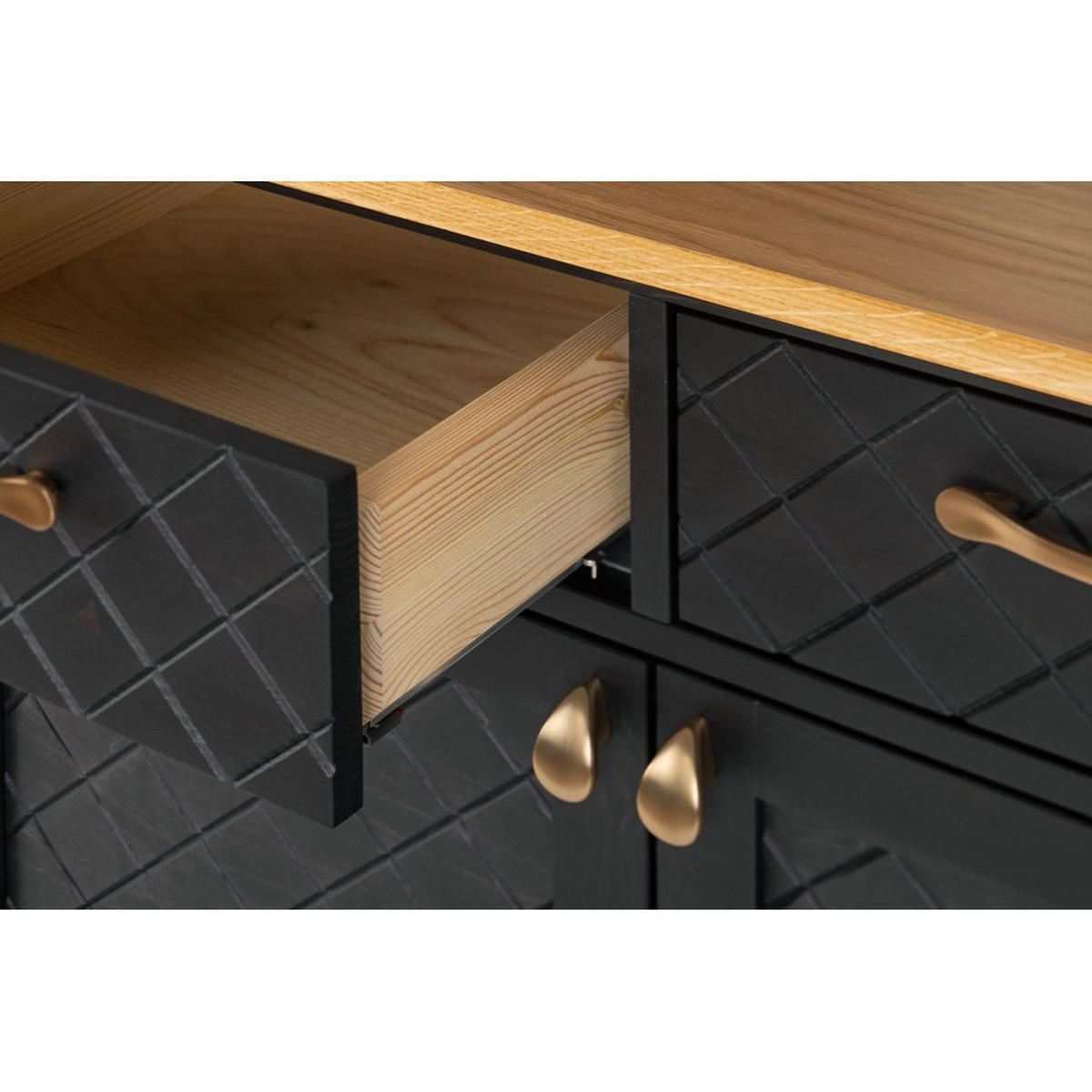 SIDEBOARD - Schwarz, Holz (90/90/50cm) - MSL wooden furniture
