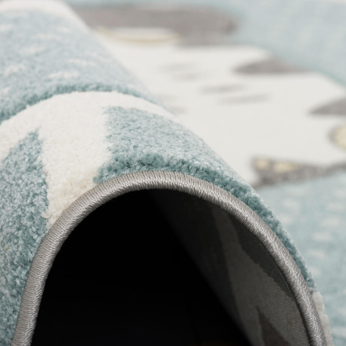 KINDER TEPPICH MAUI KIDS HUND RUND - Blau, Textil (160/160cm) - Pergamon