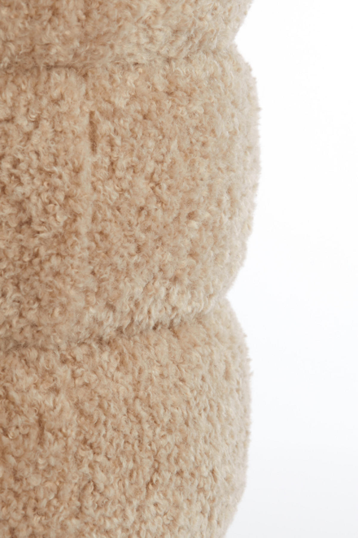 POUF Jobbi Braun Ø40/45 cm - Beige, Textil (40/45/40cm) - Light & Living