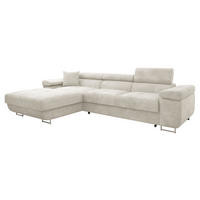 ECKSOFA Torezio Mini, Seite: Links - Creme, Holz/Textil (280/170cm) - MIRJAN24