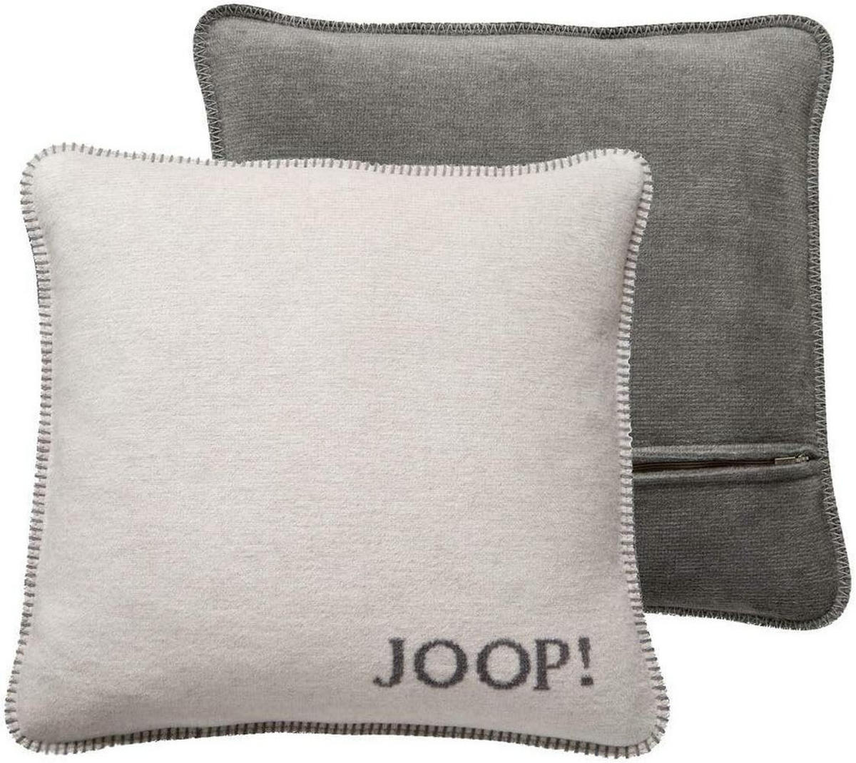 KISSENHÜLLE Melange-Doubleface Ecru-Graphit 50 x 50cm - Graphitfarben, Textil (50/50cm) - Joop!