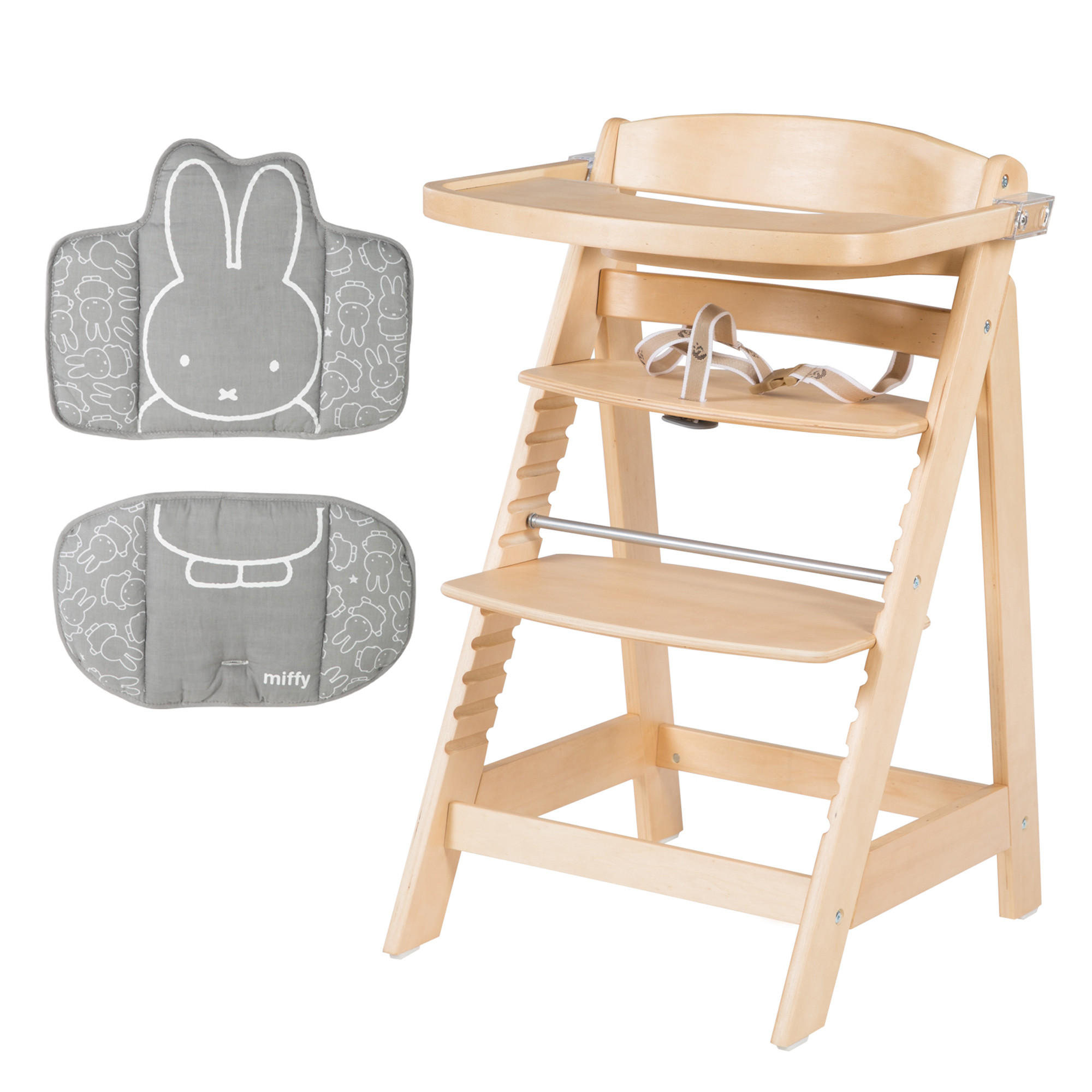 HOCHSTUHL - inkl. Sitzverkleinerer Miffy - natur lackiert - Naturfarben, Holzwerkstoff (50/80/54cm) - Roba