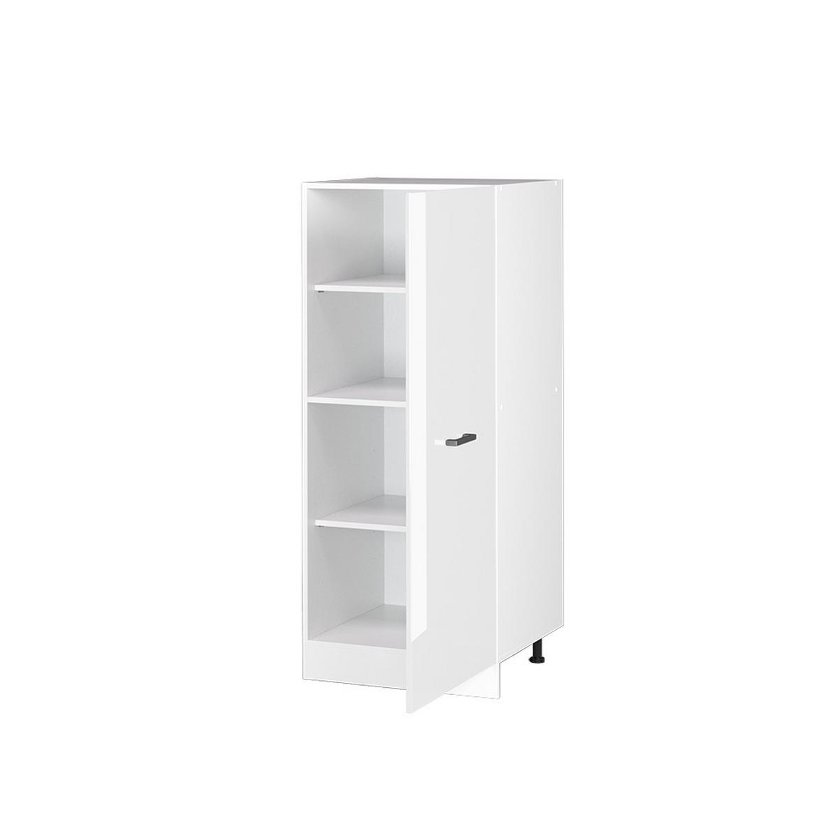HOCHSCHRANK R-Line Weiß Hochglanz 60 cm mit großer Tür - Weiß Hochglanz/Weiß, Holzwerkstoff (60/143/57.2cm) - Vicco