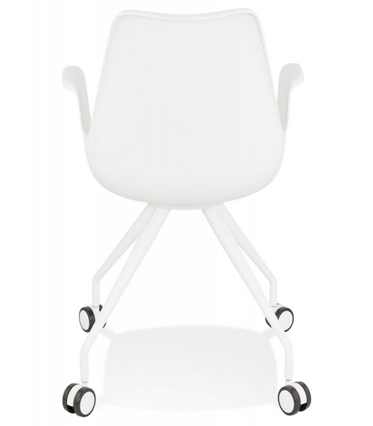 BÜROSTUHL mit Armlehnen aus Kunststoff und Metall SPLIT, Weiß 60x60x89 cm - Weiß, Kunststoff/Metall (60/89/60cm) - KADIMA DESIGN